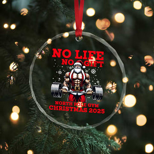 Santa Gym Christmas Crystal Glass Ornament Lifting Swole Santa Ugly Xmas TS14 Print Your Wear
