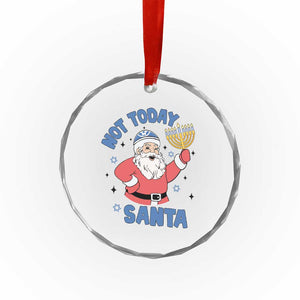 Santa Hanukkah Crystal Glass Ornament Not Today Santa Chanukah Jewish Festival Jew TS02 Print Your Wear