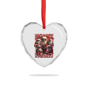 Santa Heart Crystal Glass Ornament Big Nick Energy Bootleg Rap Tee TS10 Print Your Wear