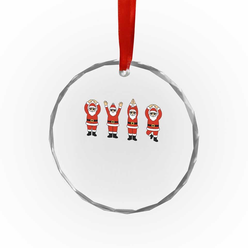Santa O-H-I-O State Crystal Glass Ornament Funny Santa Christmas Ohio Midwestern Party Team TS10 Print Your Wear