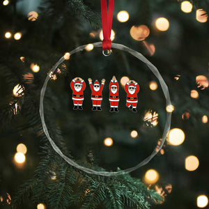 Santa O-H-I-O State Crystal Glass Ornament Funny Santa Christmas Ohio Midwestern Party Team TS10 Print Your Wear