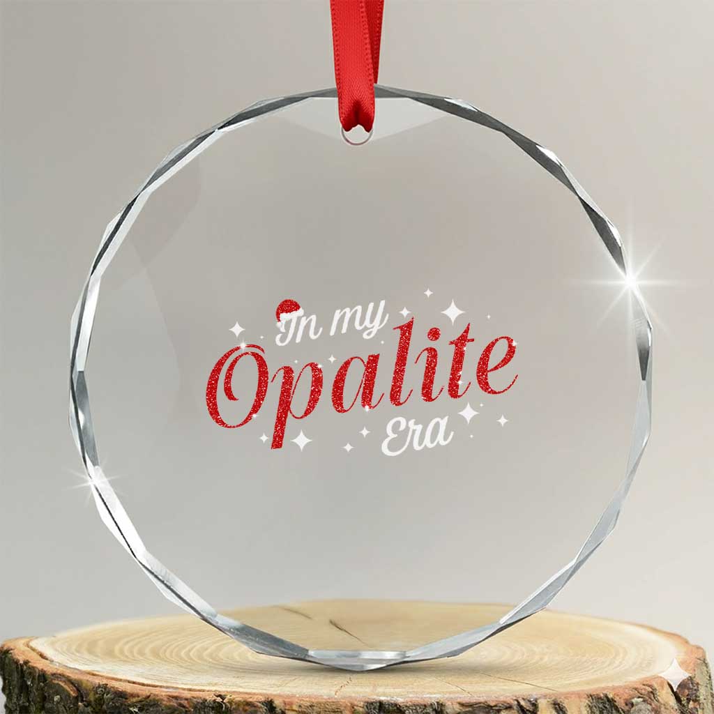 Santa Opalite Christmas Crystal Glass Ornament TS14 Transparent Glass 3'' Circle Print Your Wear