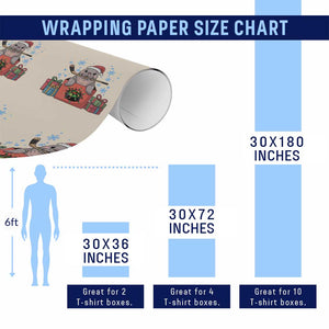 Santa Seal Playing Ice Hockey Wrapping Paper Roll Funny Christmas Gift TS12 Print Your Wear