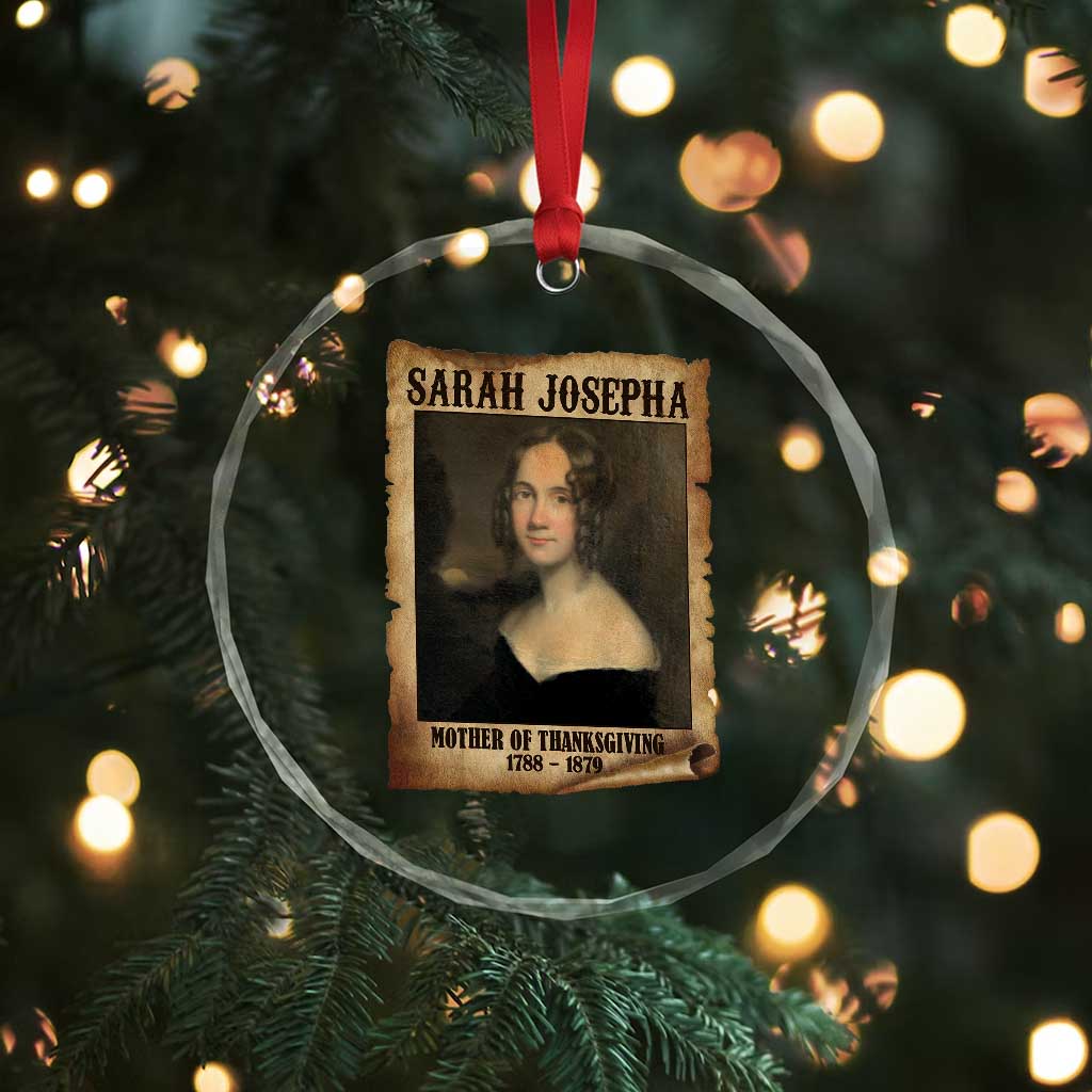 Sarah Josepha Hale Crystal Glass Ornament Mother Of Thanksgiving TS11 Print Your Wear