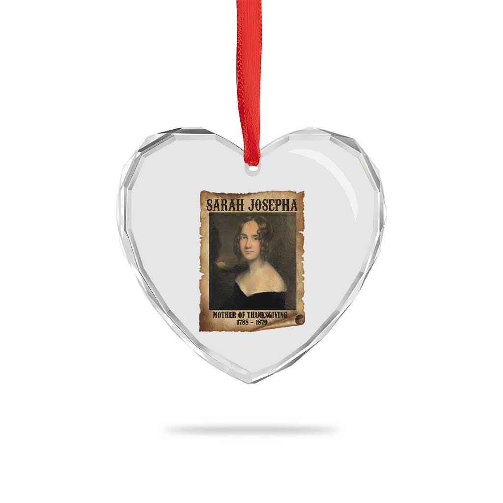 Sarah Josepha Hale Heart Crystal Glass Ornament Mother Of Thanksgiving TS11 Print Your Wear
