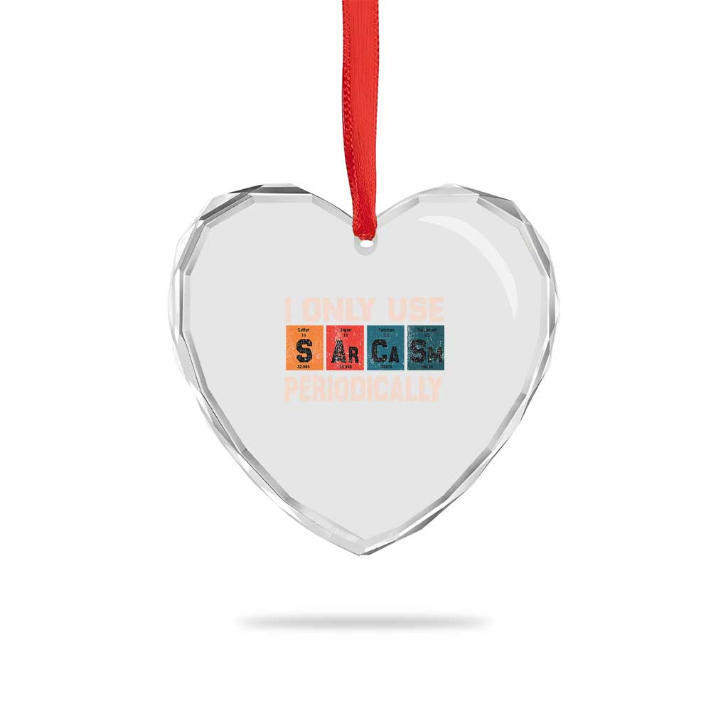Sarcasm Periodic Table Heart Crystal Glass Ornament Element Weird Science Joke Gift TS10 Print Your Wear