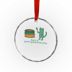 Sarcastic Cat Meme Crystal Glass Ornament Weirdcore Dark Humor TS10 Print Your Wear