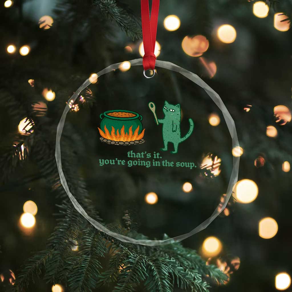 Sarcastic Cat Meme Crystal Glass Ornament Weirdcore Dark Humor TS10 Print Your Wear