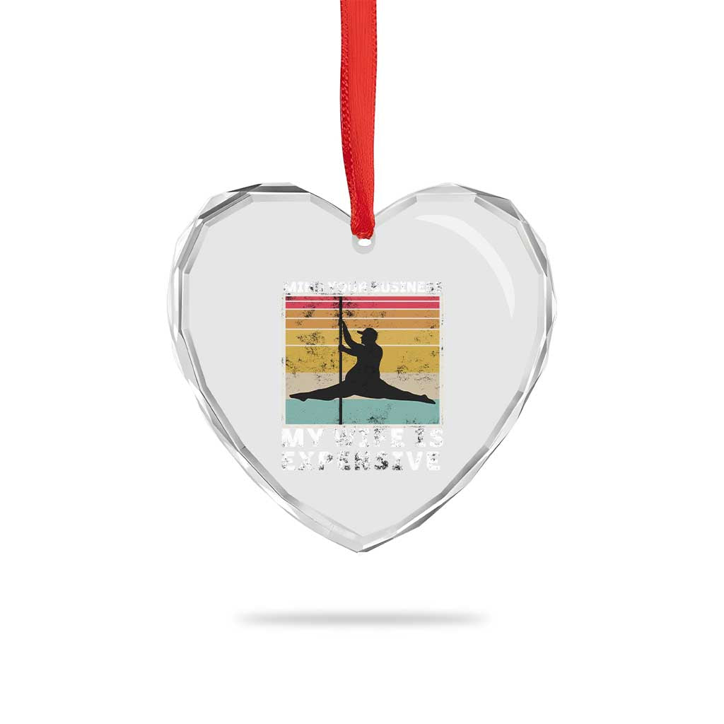 Sarcastic Husband Heart Crystal Glass Ornament Retro Mind Your Business My Wife Is Expensive TS10 Print Your Wear