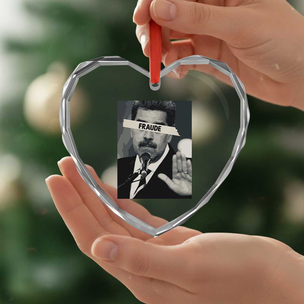 Sarcastic Maduro Fraude Heart Crystal Glass Ornament Corruption Venezuela Political Satire TS02 Print Your Wear