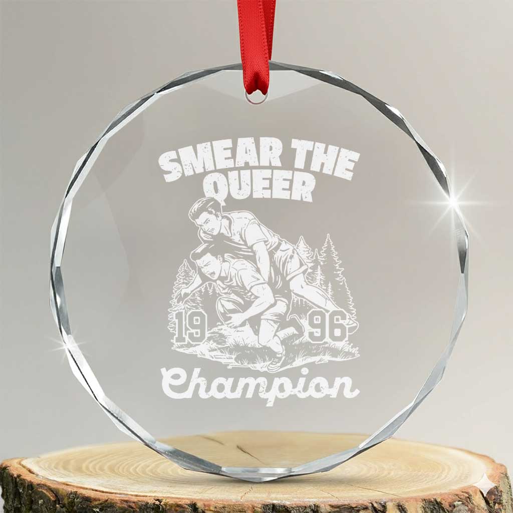 Sarcastic Smear The Qur Playround Game Crystal Glass Ornament LGBTQ Queer Pride TS02 Transparent Glass 3'' Circle Print Your Wear