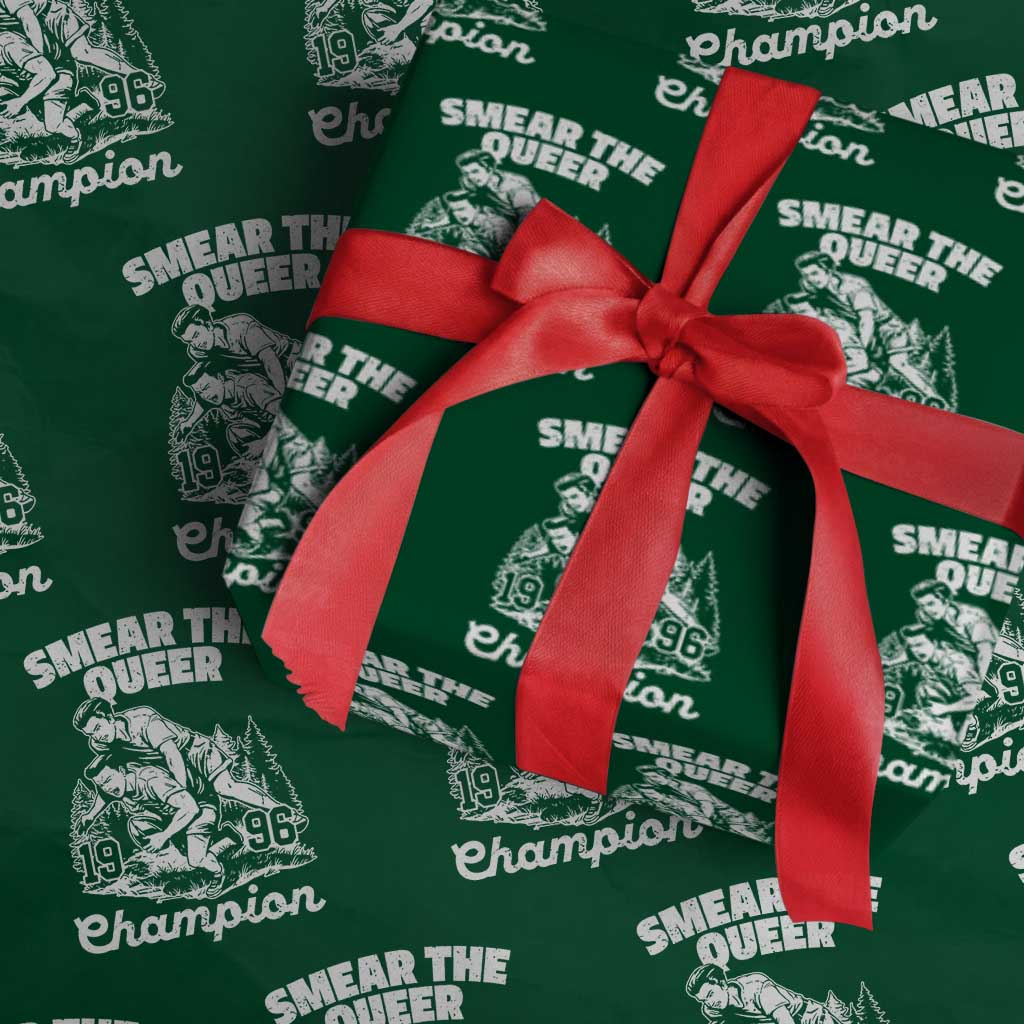 Sarcastic Smear The Qur Playround Game Wrapping Paper Roll LGBTQ Queer Pride TS02 Green Print Your Wear