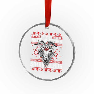 Satan Claus Merry Antichristmas Crystal Glass Ornament Goth Ugly Christmas Sweater Pentagram Evil Pajama TS10 Print Your Wear