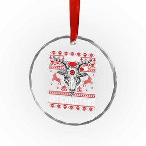 Satan Claus Merry Antichristmas Crystal Glass Ornament Pentagram Ugly Christmas Sweater Evil Pajama TS10 Print Your Wear
