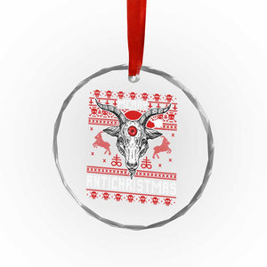 Satan Claus Merry Antichristmas Crystal Glass Ornament Pentagram Ugly Christmas Sweater Evil Pajama TS10 Print Your Wear