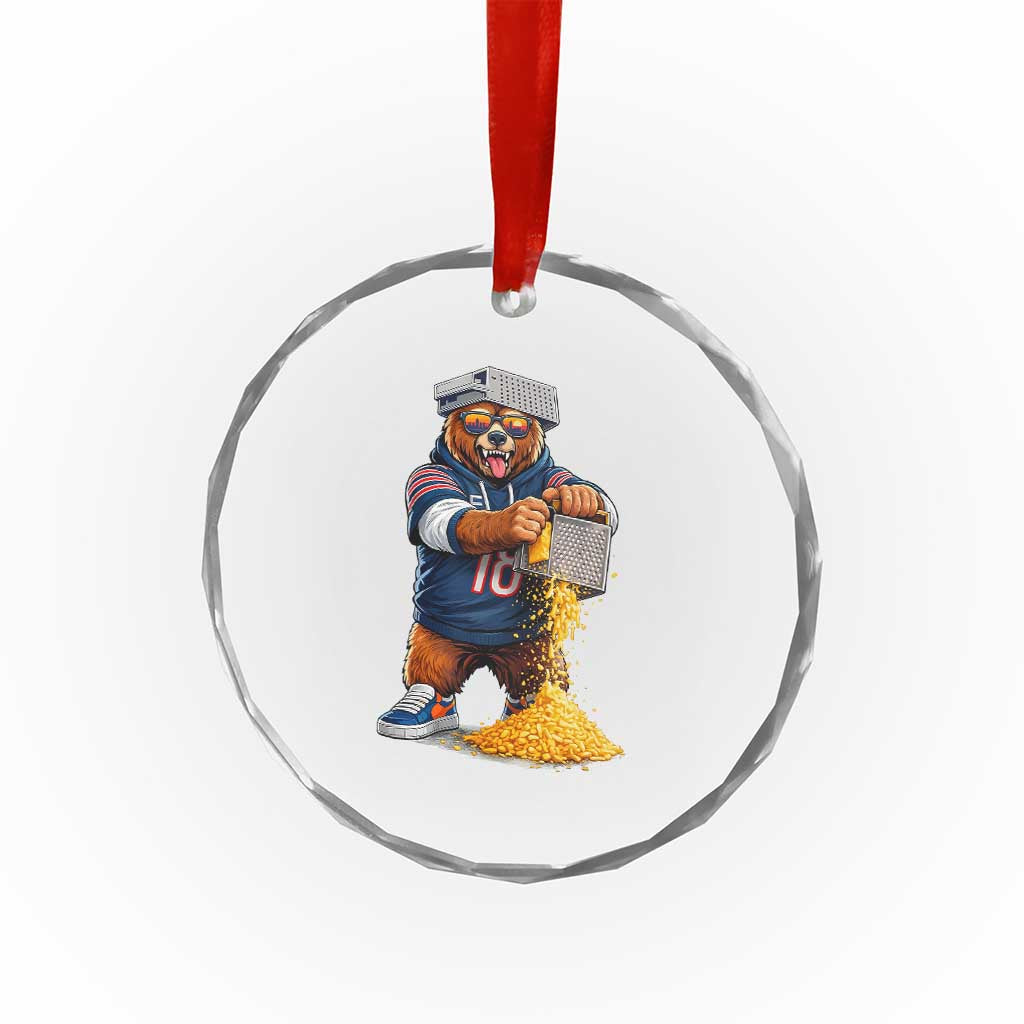 Savage Bear Grating Cheese Graphic Crystal Glass Ornament Funny Rivalry Football Fans TS02 Print Your Wear