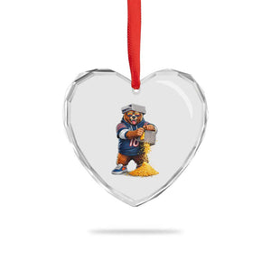 Savage Bear Grating Cheese Graphic Heart Crystal Glass Ornament Funny Rivalry Football Fans TS02 Print Your Wear
