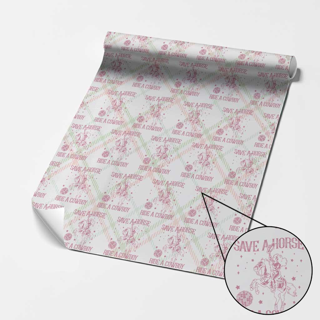 Save a Horse Ride A Cowboy Wrapping Paper Roll Funny Cowgirl Western Style TS10 Christmas Plaid Print Your Wear