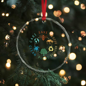 Save Bees Rescue Animals Recycle Plastic Crystal Glass Ornament Earth Day Protect The Environment TS02 Print Your Wear