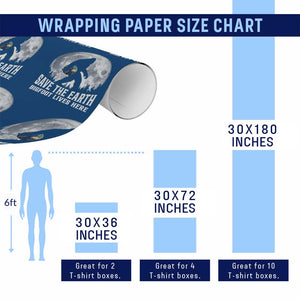 Save Our Planet Nature Lover Wrapping Paper Roll Bigfoot Lives Here TS12 Print Your Wear