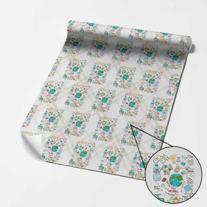 Save The Planet Wrapping Paper Roll Earth Day Protect Nature Environmental Recycling TS02 Christmas Plaid Print Your Wear