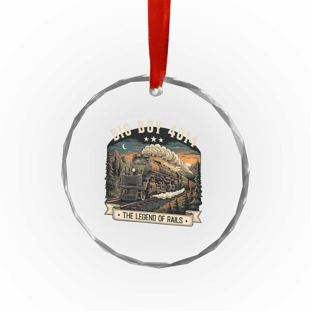 Scenic Mountain Steam Train Graphic Crystal Glass Ornament Legend of the Rails Heritage Pride TS02 Print Your Wear