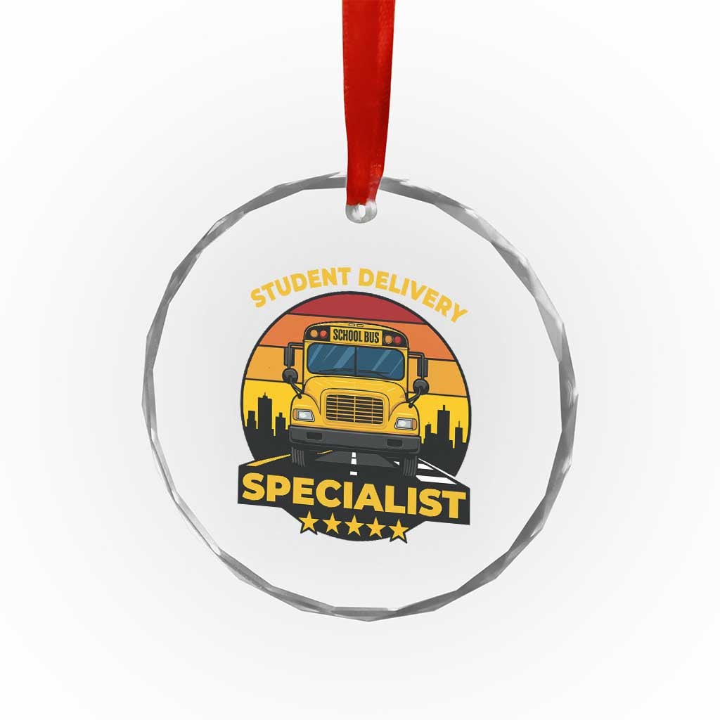 School Bus Driver Crystal Glass Ornament Student Delivery Specialist TS14 Print Your Wear