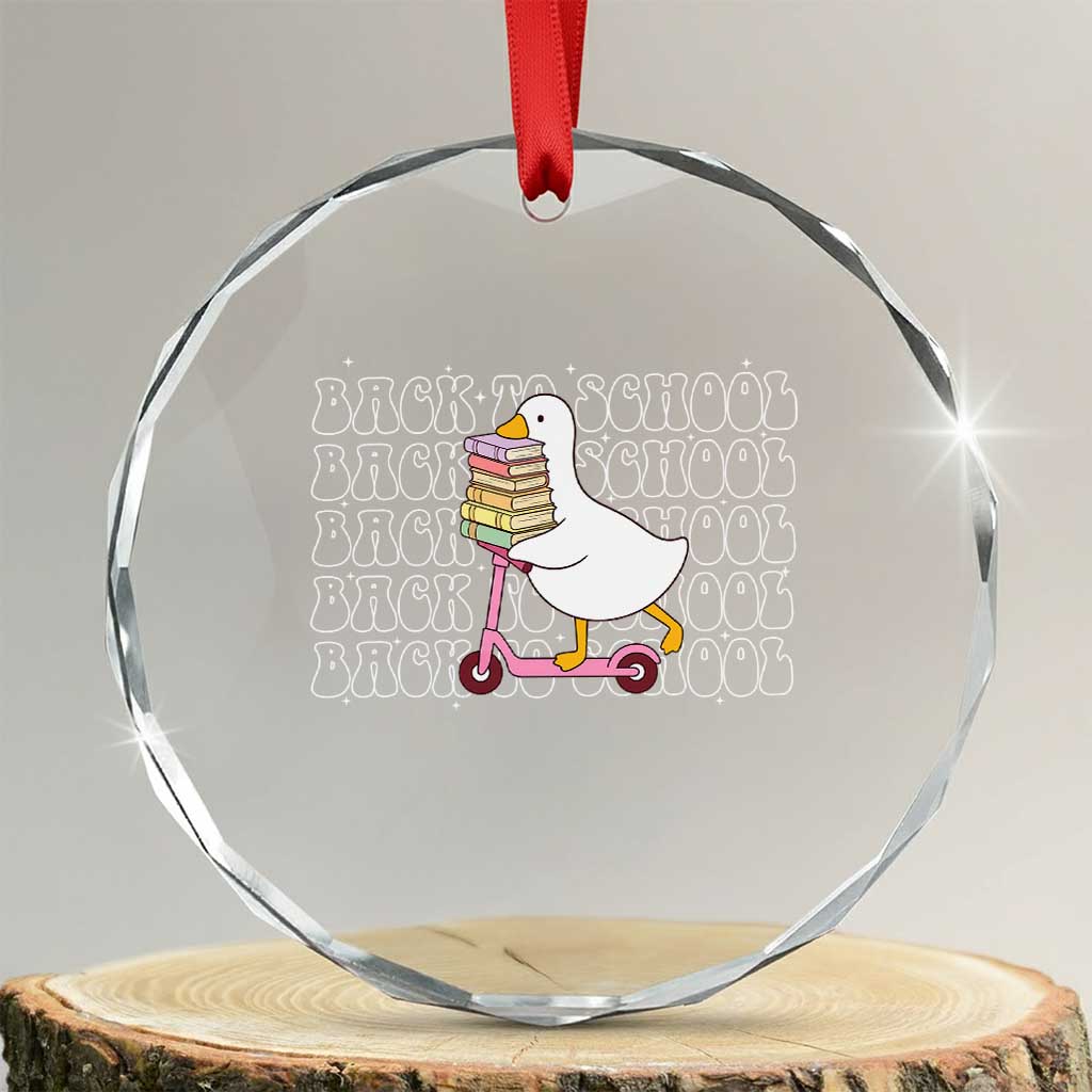 School Bus Driver Welcome Back to School Crystal Glass Ornament TS14 Transparent Glass 3'' Circle Print Your Wear