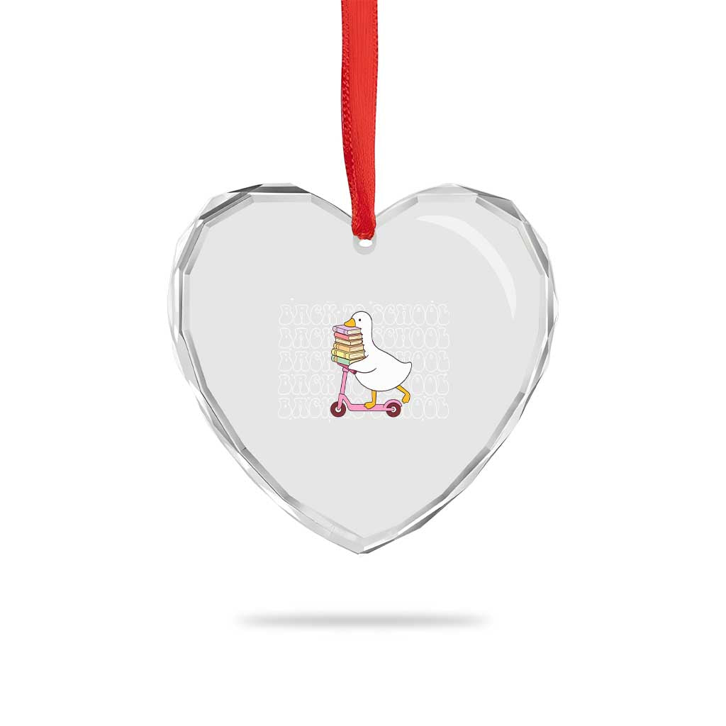 School Bus Driver Welcome Back to School Heart Crystal Glass Ornament TS14 Print Your Wear