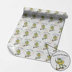 School's Out For Summer Wrapping Paper Roll Funny Frog Last Day of School Teacher TS14 Christmas Plaid Print Your Wear