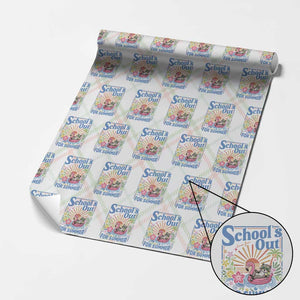 School's Out For Summer Wrapping Paper Roll Funny Raccoon Last Day of School Teacher TS14 Christmas Plaid Print Your Wear