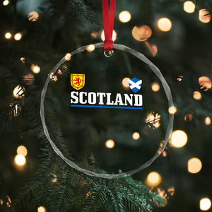 Scotland Dual Crest Lion Rampant Shield Saltire Flag Crystal Glass Ornament Football Fans Match Day TS02 Print Your Wear