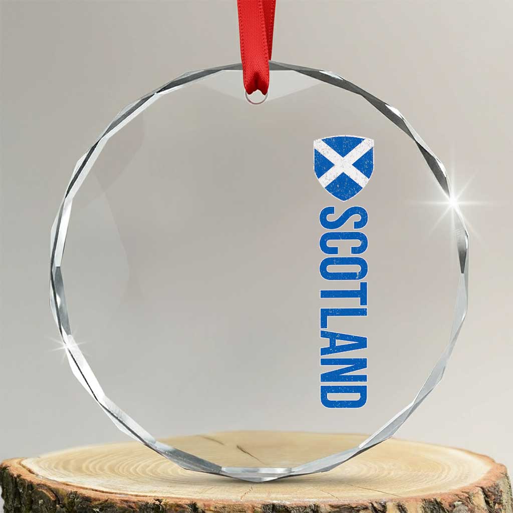 Scotland Flag Crystal Glass Ornament Vintage SCOT Scottish Independence Pride TS10 Transparent Glass 3'' Circle Print Your Wear