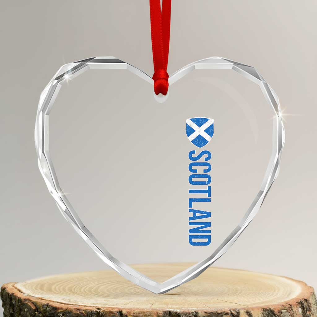 Scotland Flag Heart Crystal Glass Ornament Vintage SCOT Scottish Independence Pride TS10 Transparent Glass 3'' Heart Print Your Wear