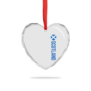 Scotland Flag Heart Crystal Glass Ornament Vintage SCOT Scottish Independence Pride