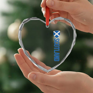 Scotland Flag Heart Crystal Glass Ornament Vintage SCOT Scottish Independence Pride