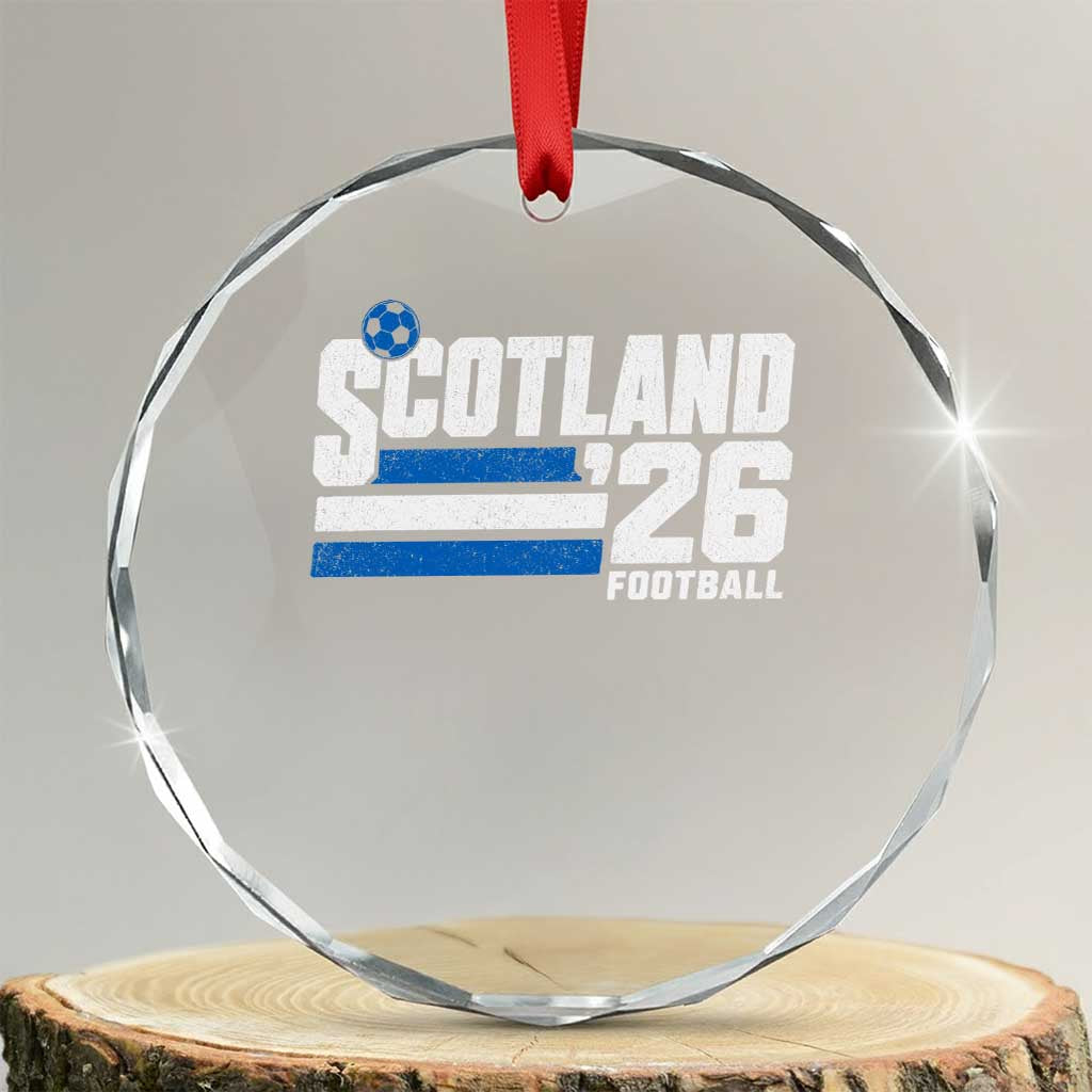 Scotland Football Fan Crystal Glass Ornament Scottish Soccer Supporter Scottish Flag 2026 TS10 Transparent Glass 3'' Circle Print Your Wear