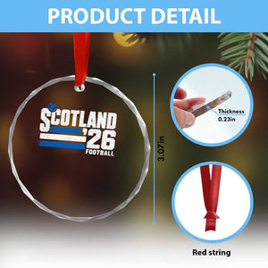 Scotland Football Fan Crystal Glass Ornament Scottish Soccer Supporter Scottish Flag 2026