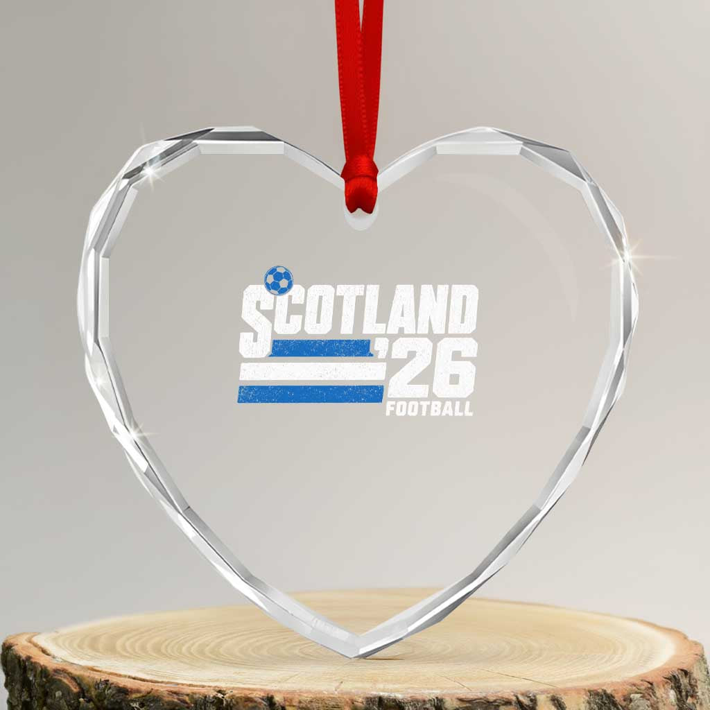 Scotland Football Fan Heart Crystal Glass Ornament Scottish Soccer Supporter Scottish Flag 2026 TS10 Transparent Glass 3'' Heart Print Your Wear