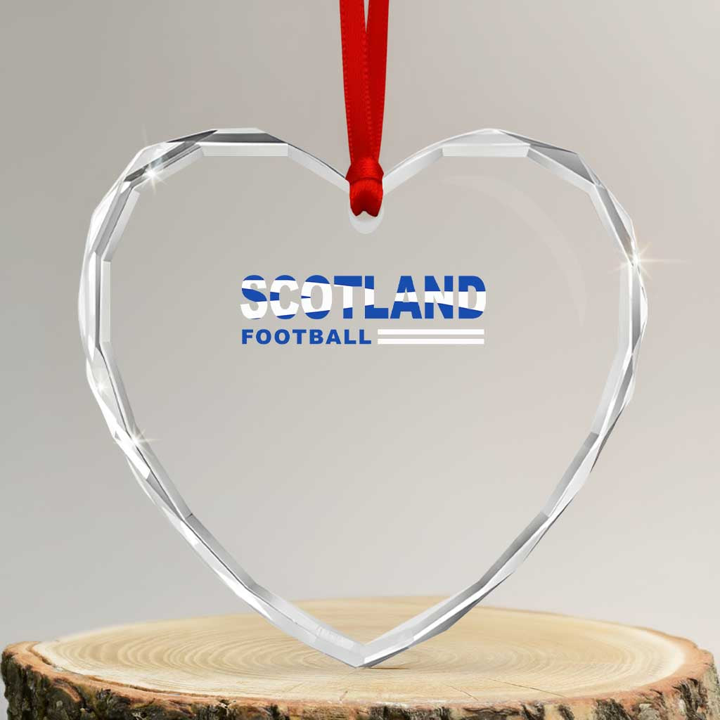 Scotland Football Pride Heart Crystal Glass Ornament Scottish Flag Soccer Fan National Team Fans