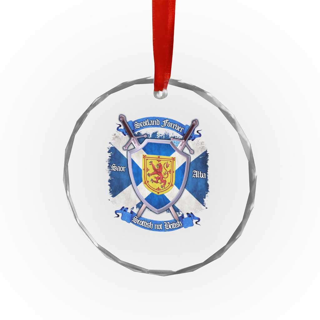 Scotland Forever Saor Alba Scottish Not British Crystal Glass Ornament Scottish Pride TS11 Print Your Wear