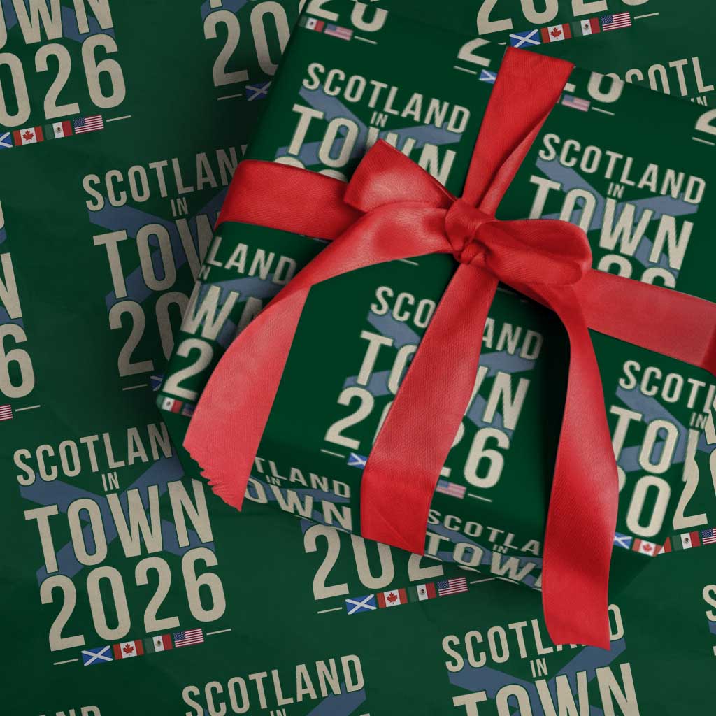 Scotland in Town 2026 Football Fans Wrapping Paper Roll Soccer Tournament North American Sports Lovers