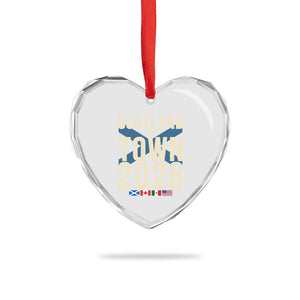 Scotland in Town 2026 Football Fans Heart Crystal Glass Ornament Soccer Tournament North American Sports Lovers