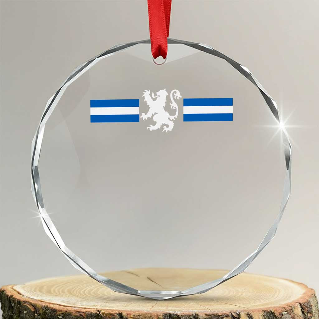 Scotland Lion Crystal Glass Ornament Retro Scottish Flag SCOT TS10 Transparent Glass 3'' Circle Print Your Wear