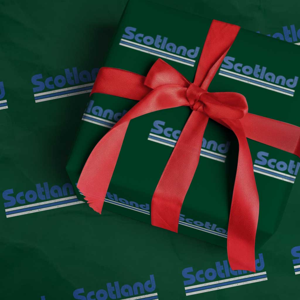 Scotland Scottish Flag Wrapping Paper Roll SCOT Fan Retro Vintage