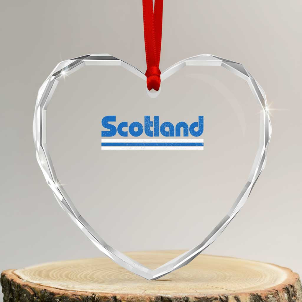 Scotland Scottish Flag Heart Crystal Glass Ornament SCOT Fan Retro Vintage TS10 Transparent Glass 3'' Heart Print Your Wear