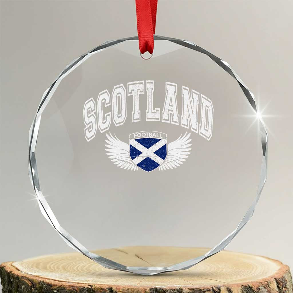 Scotland Soccer Crystal Glass Ornament Retro Vintage Scottish Flag Football Fan TS10 Transparent Glass 3'' Circle Print Your Wear