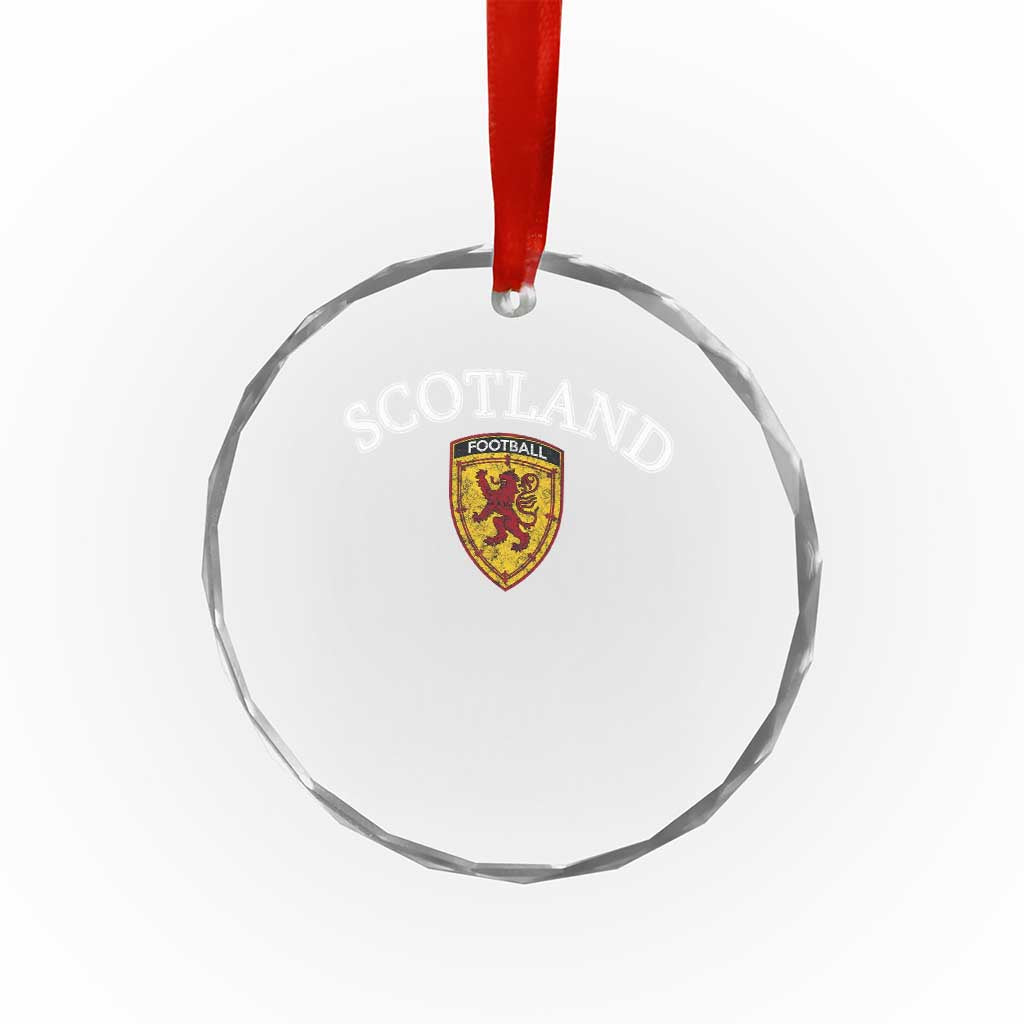 Scotland Soccer Crystal Glass Ornament Scottish Rampant Lion Scotland Coat of Arms Banner Football Fan