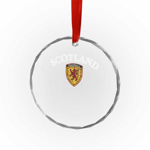 Scotland Soccer Crystal Glass Ornament Scottish Rampant Lion Scotland Coat of Arms Banner Football Fan