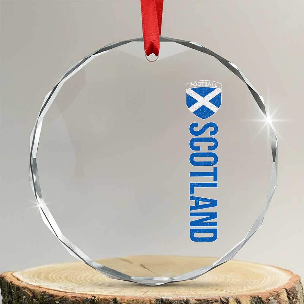 Scotland Soccer Crystal Glass Ornament Vintage SCOT Scottish Flag Graphic Football Fan TS10 Transparent Glass 3'' Circle Print Your Wear